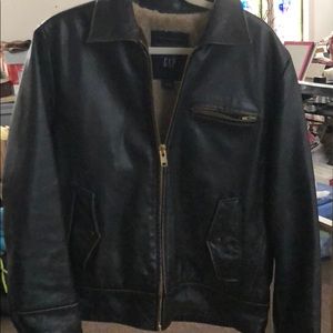 Men's real leather jacket